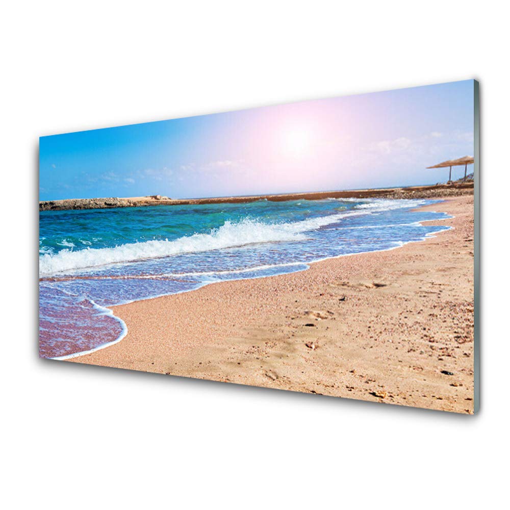Tableau mural moderne plastique imprimé ocean sur verre acrylique Tulup 100x50cm pour deco