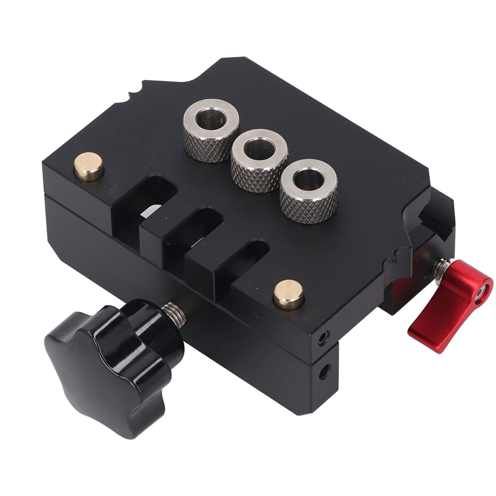 Eujgoov Kit di Maschere per Tasselli Autocentranti, Alluminio di Grado Aeronautico con Localizzatore di Punte da Trapano 3 in 1 per Assemblaggio di Mobili per la Lavorazione del Legno