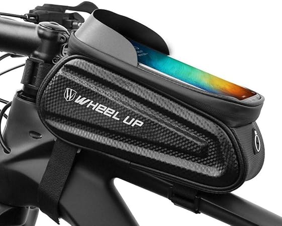 Amazon 車体装着バッグ フレームバッグ トップチューブバッグ 自転車アクセサリー クロスバイク ロードバイク スマホホルダー 自転車用 Sg 1つ ホワイト バイクバッグ ケース 車 バイク
