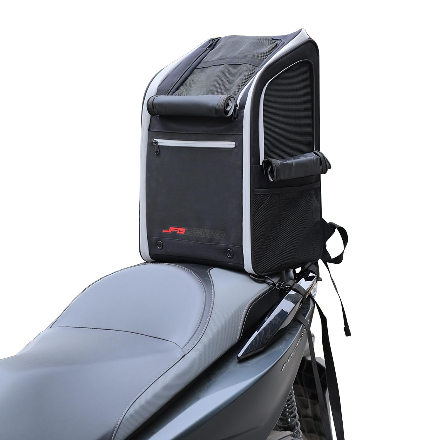 Mochila de Mascotas,Bolsas de Transporte Perros Gatos Moto,Transportadores de Mascotas Mejorados,Capacidad de Carga Portátil,Mochila Plegable para Perros