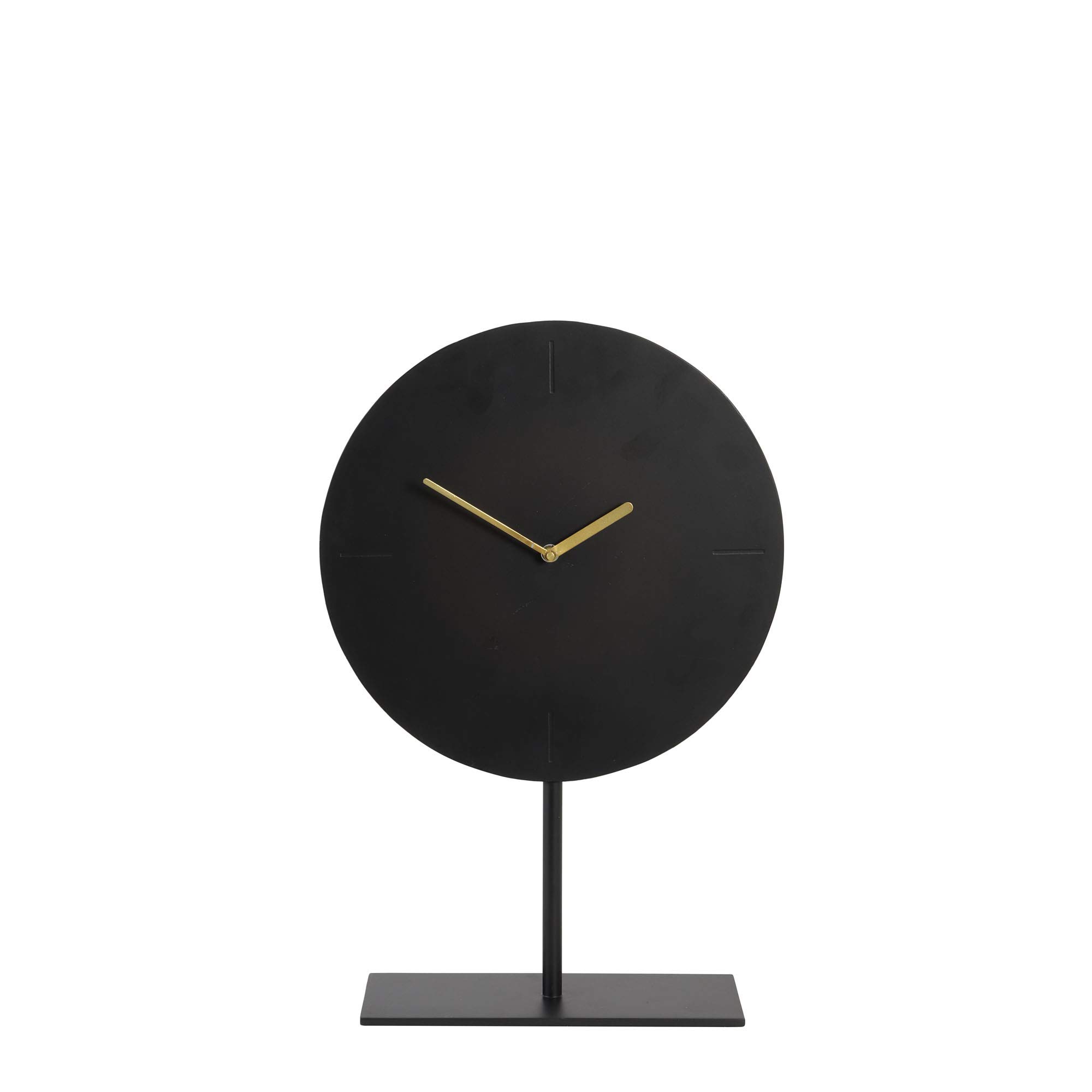 Light & Living Uhr auf Fuß Waiwo - Schwarz/Gold - 30x10x45,5cm - Rund - Metall - Standuhr - Tisch Uhr