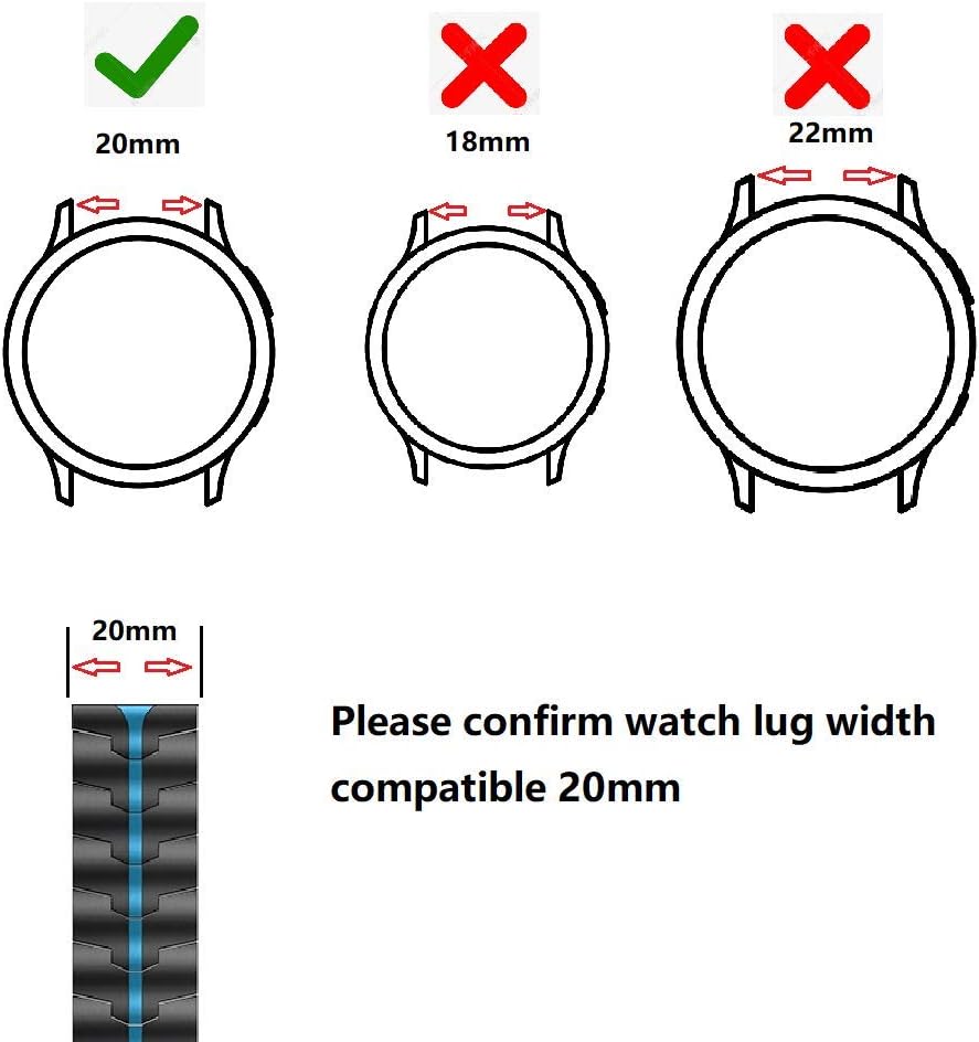 Flаѕh Dеаlѕ - 40% оƒƒ RABUZI Compatible for Galaxy Watch 4 Classic Bands 42mm/46mm,Enamel Stainless Steel Metal Quick Release Watch Strap Compatible for Samsung Galaxy Watch 4 40mm/44mm,Black+Blue