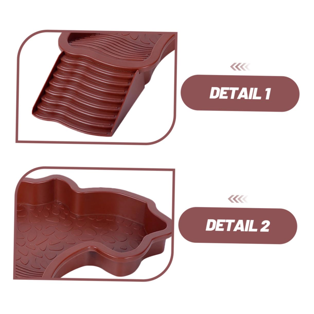 VANZACK 2pezzi Ciotola per Rettili con Rampa Antiscivolo Piattaforma per Terrario Extra Larga Piscina per Tartarughe Acquatiche Accessorio per Habitat con Area per Cibo Integrata