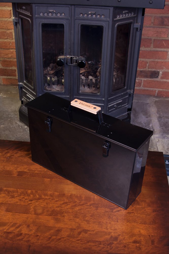 Valiant FIR240 - Maletín para guardar y transportar cenizas de horno o chimenea, color negro