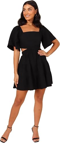 Petal & Pup Jordyn Cut Out Mini Dress - Black S