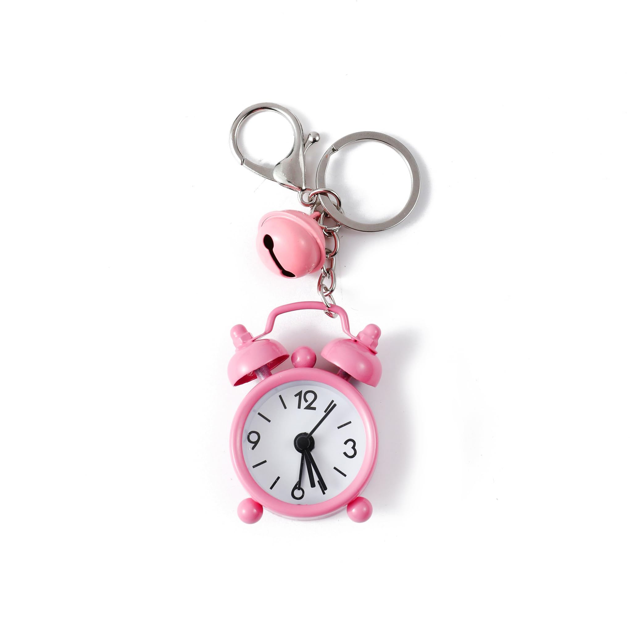 Mini Alarm Clock Bag Charm - Pink | Cute Keychain For Handbags & Totes | Trendy Accessory For Handbags, Backpacks & Keys | Gift For Girls, Women & Friends-image-38