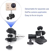 Vista 2 de Soporte de paraguas de trípode de metal, soporte de paraguas de trípode de cámara para exteriores, soporte de clip de metal, soporte de abrazadera