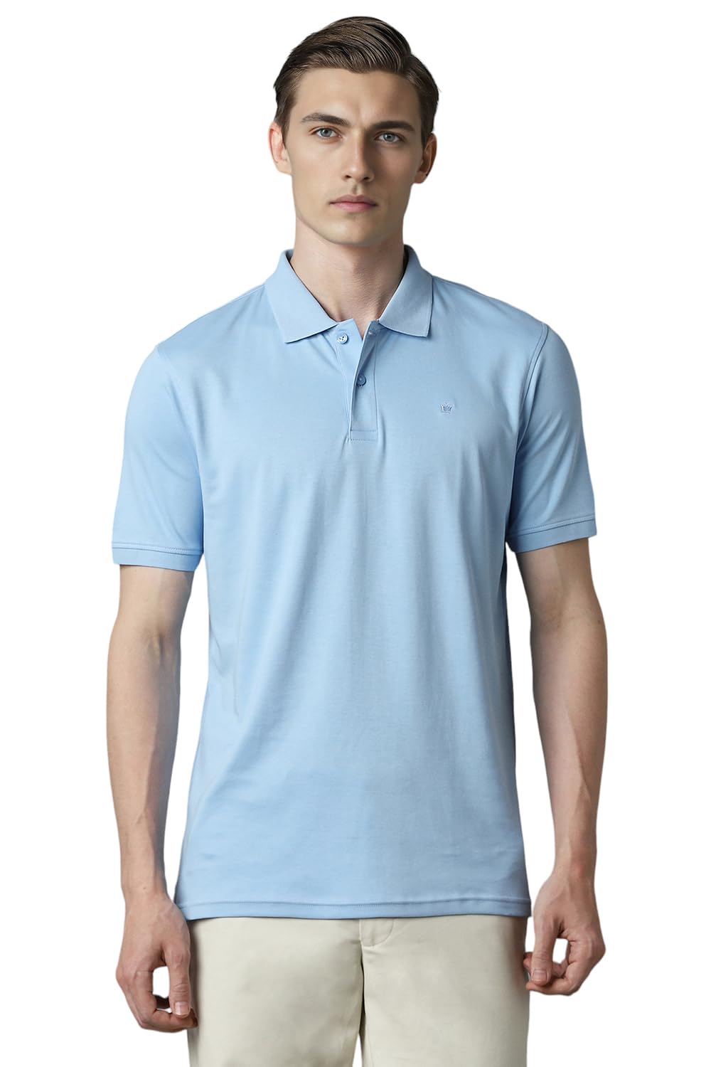 louis philippe Men's Cotton Regular Fit Solid with Softer Finish Better Lusture & Durable T-Shirt-picture-15