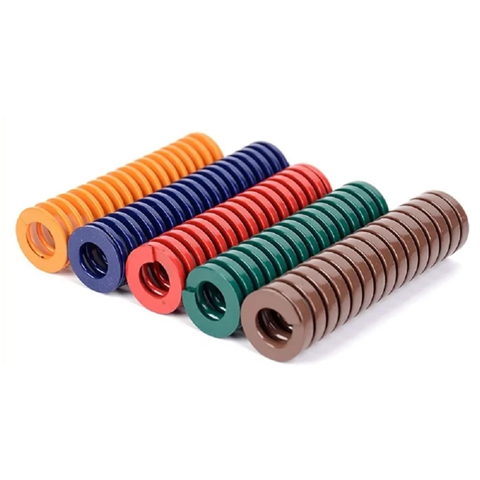 Sprężyna matrycowa, 2 szt., średnica zewnętrzna 40 mm, wewnętrzna 20 mm, L40-100 mm, ze stali stopowej, spiralne sprężyny naciskowe (80 mm, OD40 mm - ID20 mm), żółta)