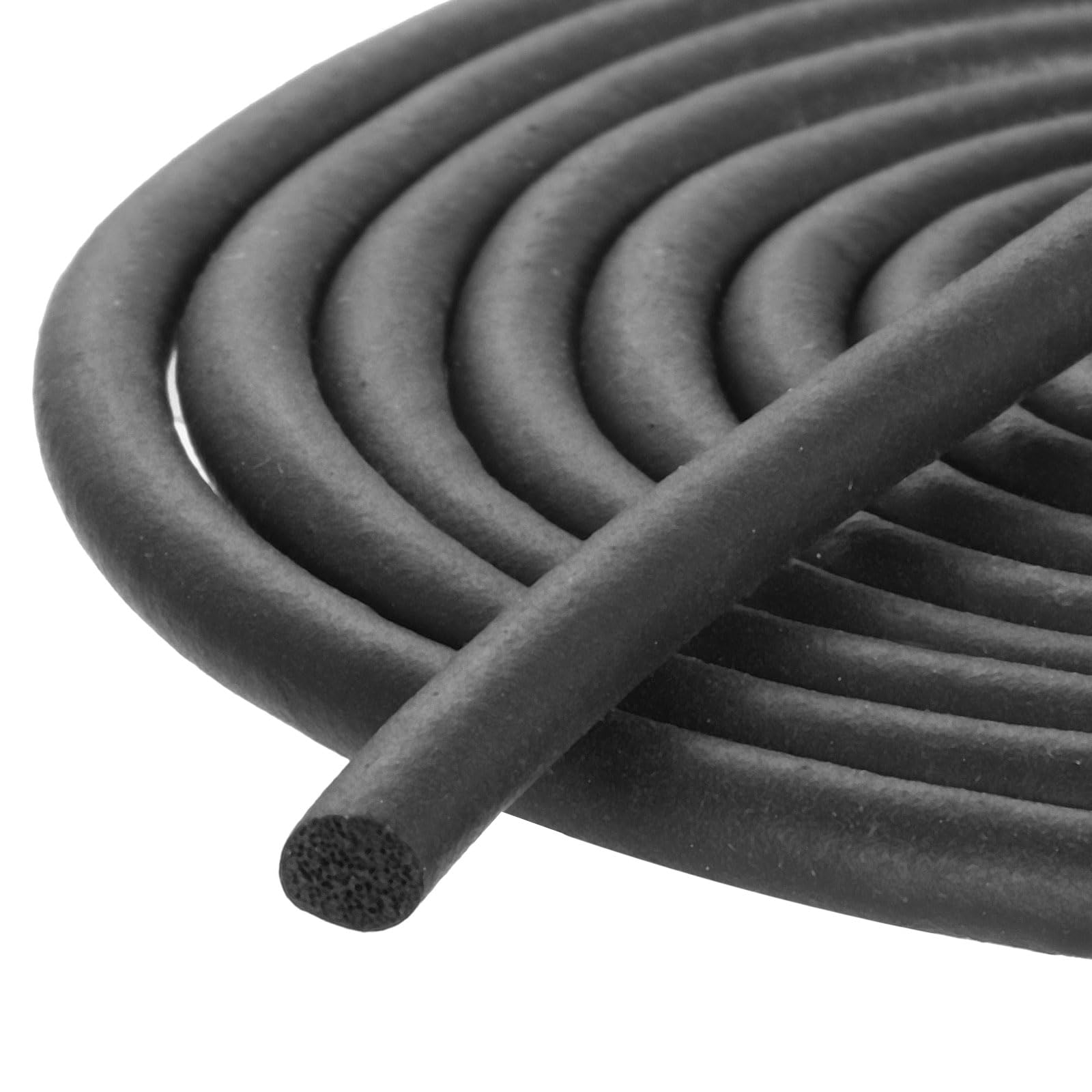 Uxcell EPDM Foam Rubber Seal Weather Strip - 13mm Diameter, 3 Meters Long, Black - View #7