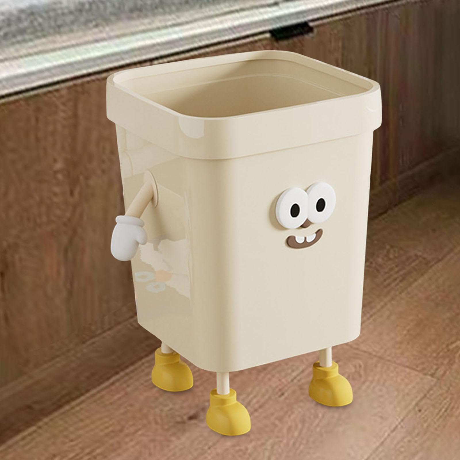 Colcolo Mülleimer, Papierkorb, lustig, leicht, stabil, quadratisch, süßer Mülleimer, Haushaltskomposteimer für Wohnheim, unter dem Schreibtisch, Badezimmer, Groß Stehend