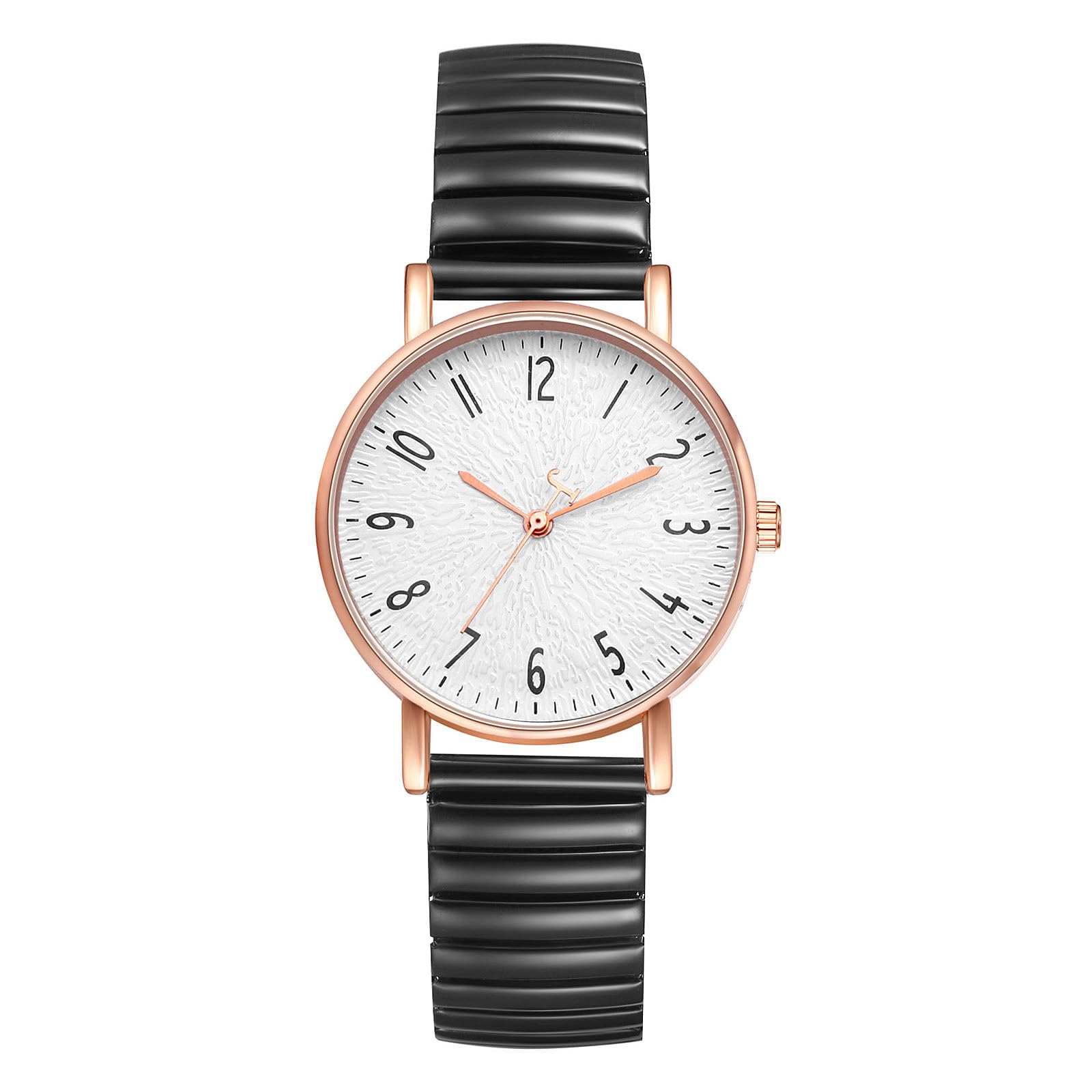 Avaner Uhr Damen Stretch Armband: Elastisches Armbanduhr Klare Lesbare Damenuhr mit großen Zahlen Hartes Edelstahlarmband Wasserfeste Analoge Quarz Frauenuhr