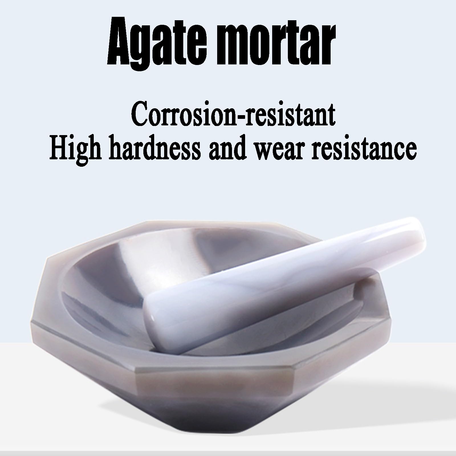 Juego De Mortero Y Maja De Ágata, Molinillo De Ágata Natural, Herramienta De Molienda De Mortero, para Moler Ágata Pulida En Laboratorio, Triturar Nueces(diámetro Interno 90-120 Mm)