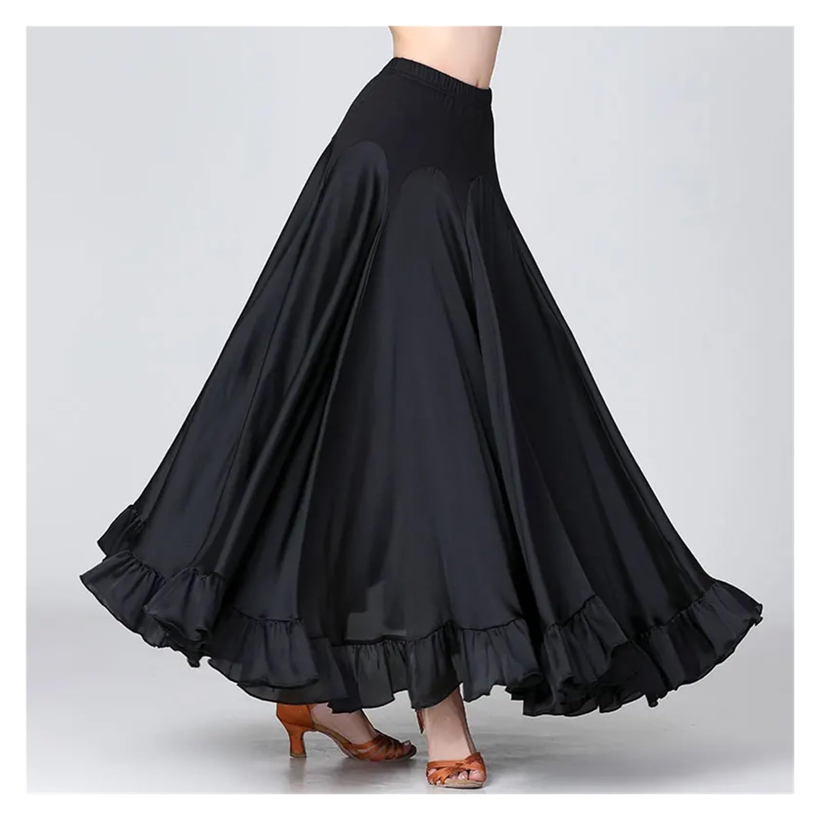 Jupe Longue Femme Jupe de Danse Moderne for Femmes, Jupe de Danse Standard Nationale, Costumes de Danse de Salon, Grandes Jupes Swing, Jupes de Valse de scène