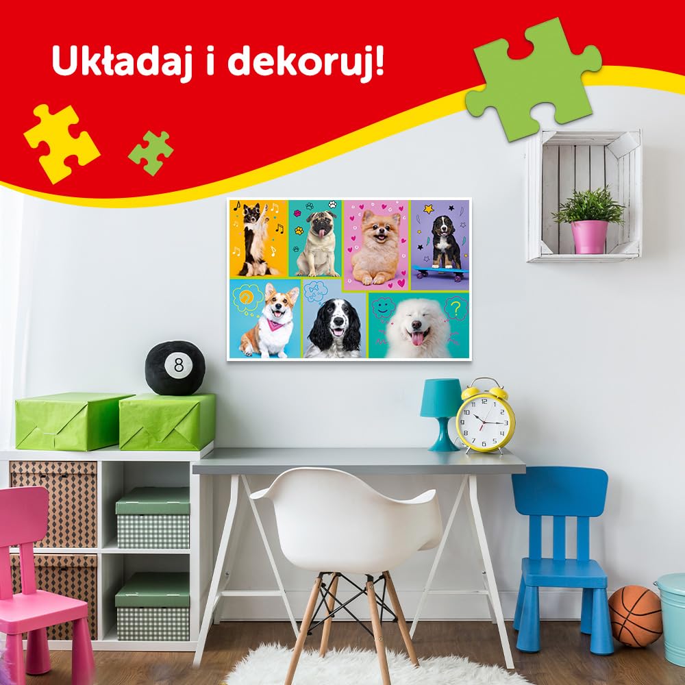 Trefl - Bluey i Jego Świat - Puzzle 4w1, 4 Układanki, od 12 do 24 Elementów - Różny Stopień Trudności, Kolorowe Puzzle z Bohaterami Bajki Bluey, Kreatywna Rozrywka, Zabawa dla Dzieci od 3 lat