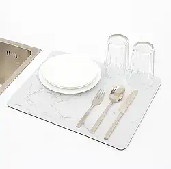 Kit 2 Escorredor de Louças 30x40cm Ultra Absorvente – Seca Rápido, Antiderrapante, Não Enferruja e Serve como Jogo Americano Também.