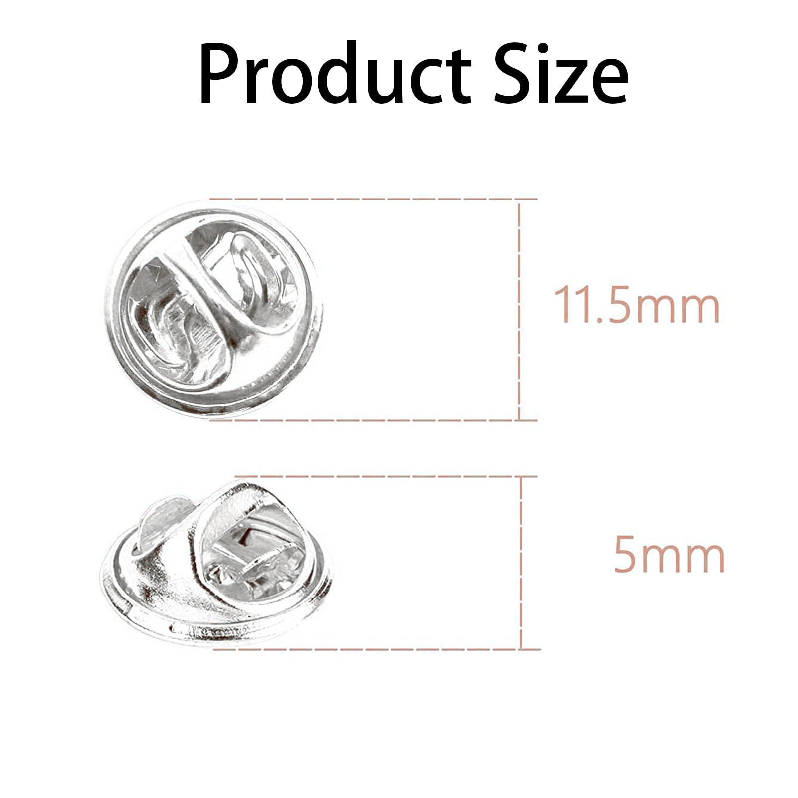 30 Perni Di Bloccaggio In Metallo Per Spille E Badge - Chiusure Di Ricambio Argento Per Gioielli Fai Da Te - Foto 3