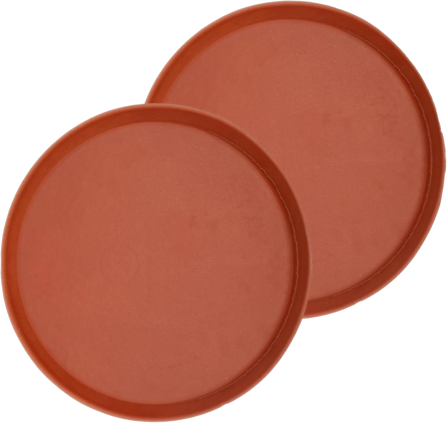 The HC Companies 23 Inch Terrazzo Round Plant Saucer, Lightweight UV-Resistant Plastic Outdoor & Indoor Flower Pot Tray, 1-Pack Plant Pot Trays for Garden & Home Decor, Black Granite