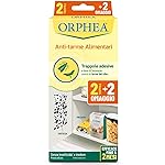Orphea Moth Repellent, Eliminates Food Butterflies and Prevents Their Development, Insecticide-Free, Odourless Natural Action, 2 Adhesive Traps + 2 Free