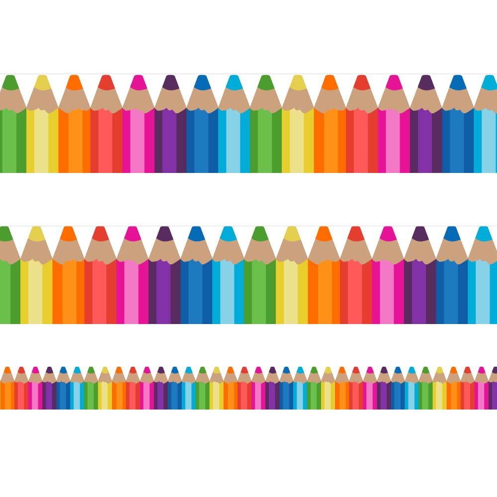 Classroom Capers Colourful Crayons Noticeboard / Classroom Display Borders - 12 metres