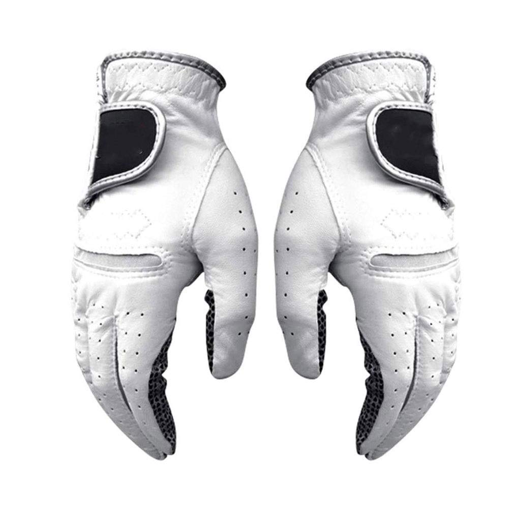 Echtes Leder Golfhandschuhe Männer Linke Hand rechts (EIN Paar) Wertpackung Premium Fühlen Sie Sich fit und den Komfort (Size : 25)