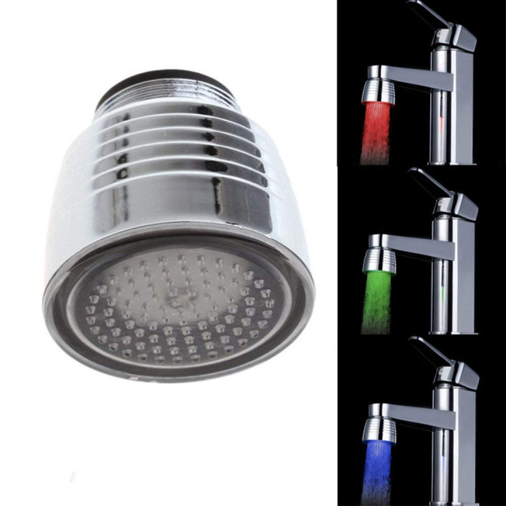 3 tryby Mosiężny kran oszczędzający wodę Aerator Dysza natryskowa Obrót o 360 stopni Dyfuzor Przedłużka do kranu Aerator do kranu Elastyczny, srebrny, jak pokazano