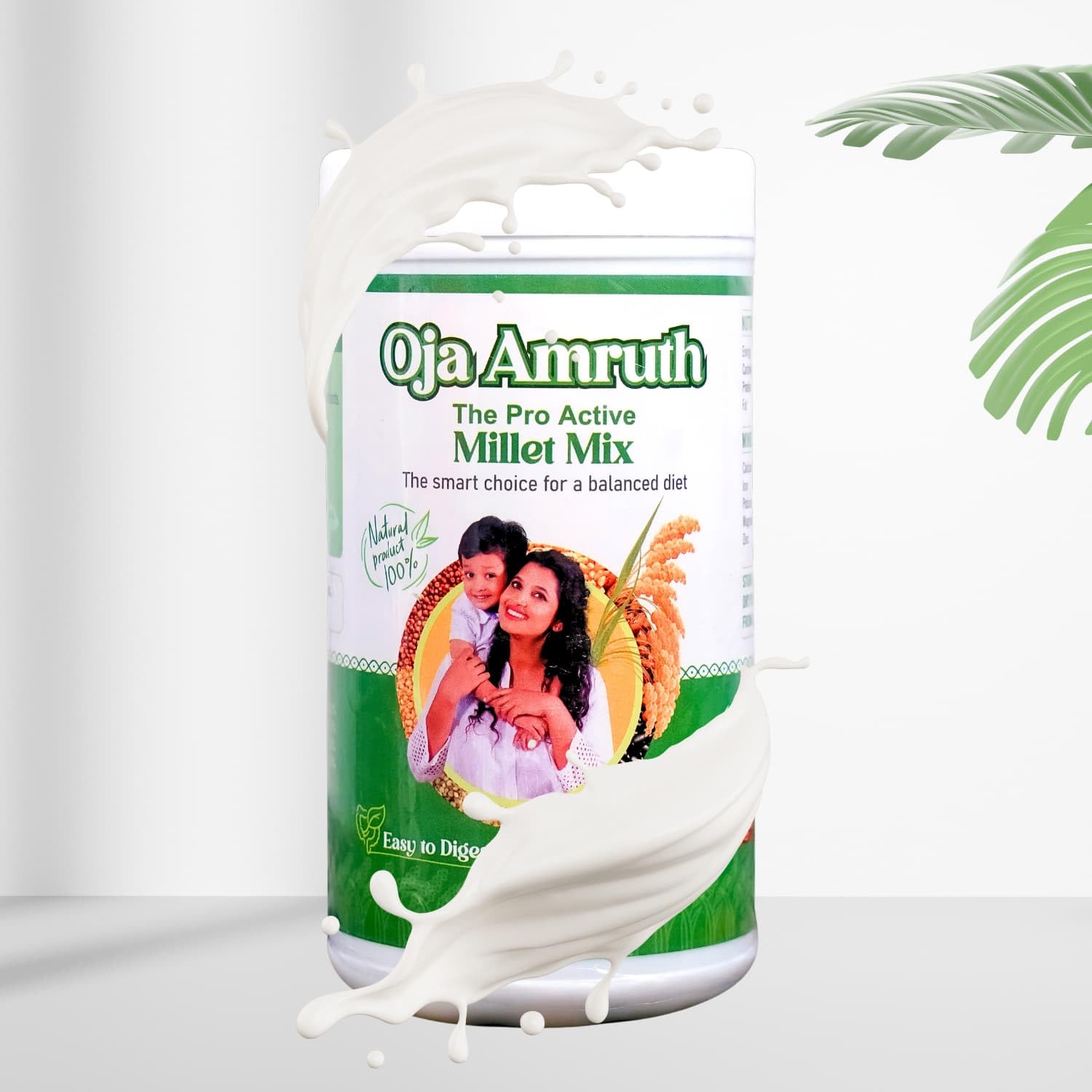 Oja Amruth Pro Active Millet Mix - No Sugar, 13 Millets & Nuts, Chocolate Nutri Milk Mix, Jaggery Sweetened, Real Cocoa Chocolate Flavored Powder - Healthy & Nutritious Drink Mix (250 gm)-image-21