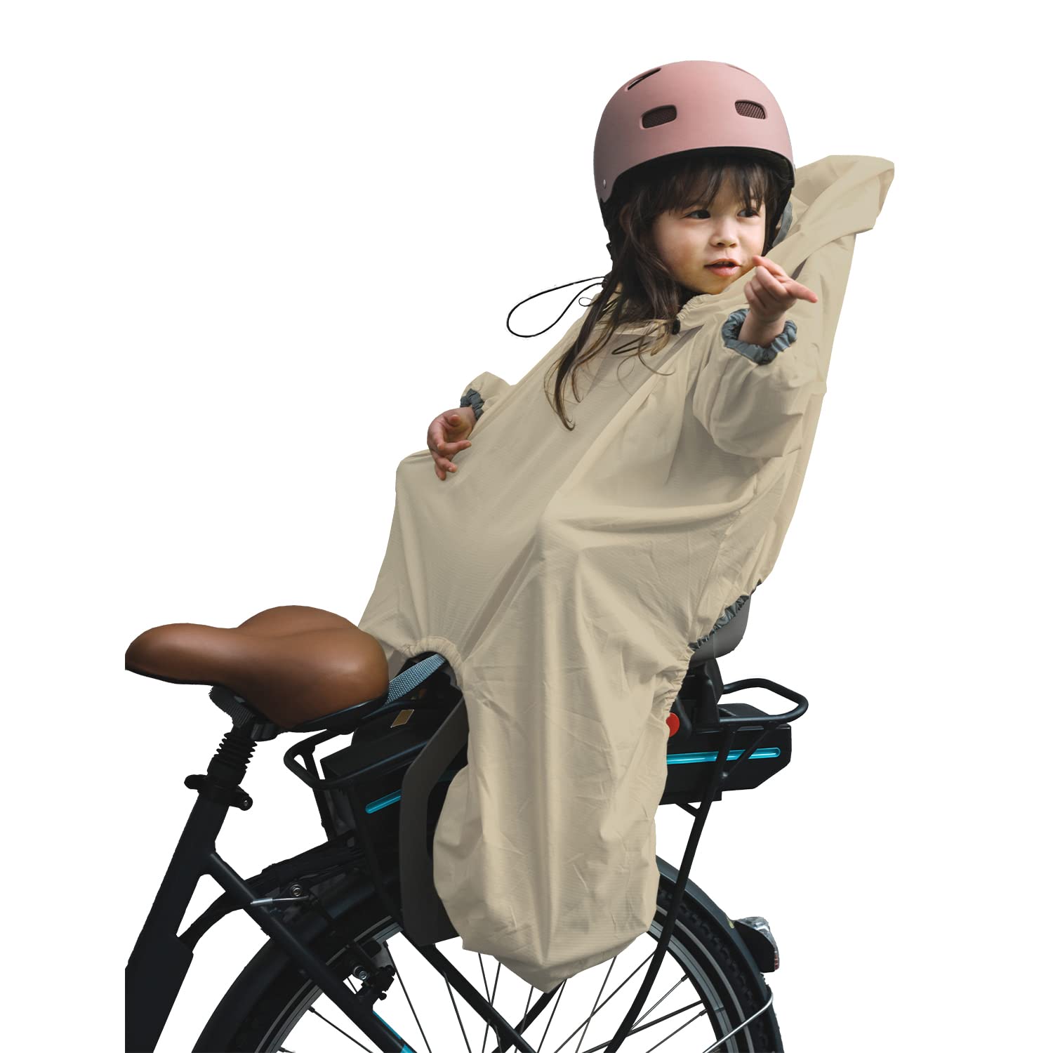 Rainette | Imperméable pour siège bébé vélo| Beige | TU