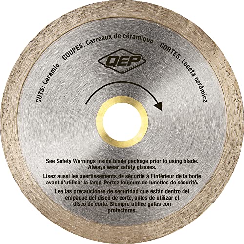 Qep 22400Q 3/5 Hp Torque Master Tile Saw, 4-Inch,Black/Yellow & 6-4001Q Diamond Blade For Wet Tile Saws For Ceramic Tile, 4 In. #TOP5