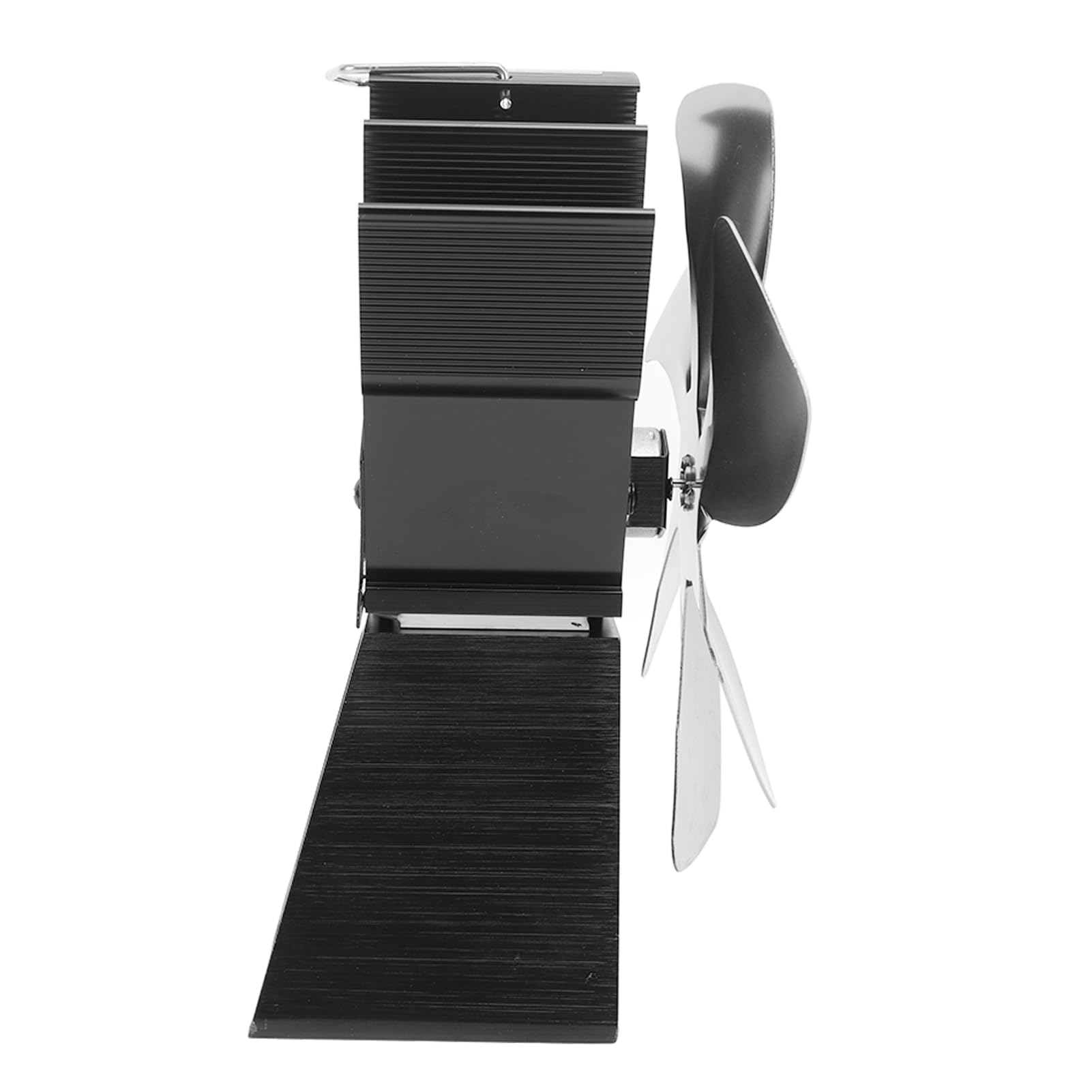 Ventilatore per Stufa Alimentato a Calore, Ventilatore per Stufa a Legna a 6 Pale in Lega di Alluminio, per Camino a Controllo Manuale, Design Unico Azionato Dal per Stufe a Legna (SILVER)
