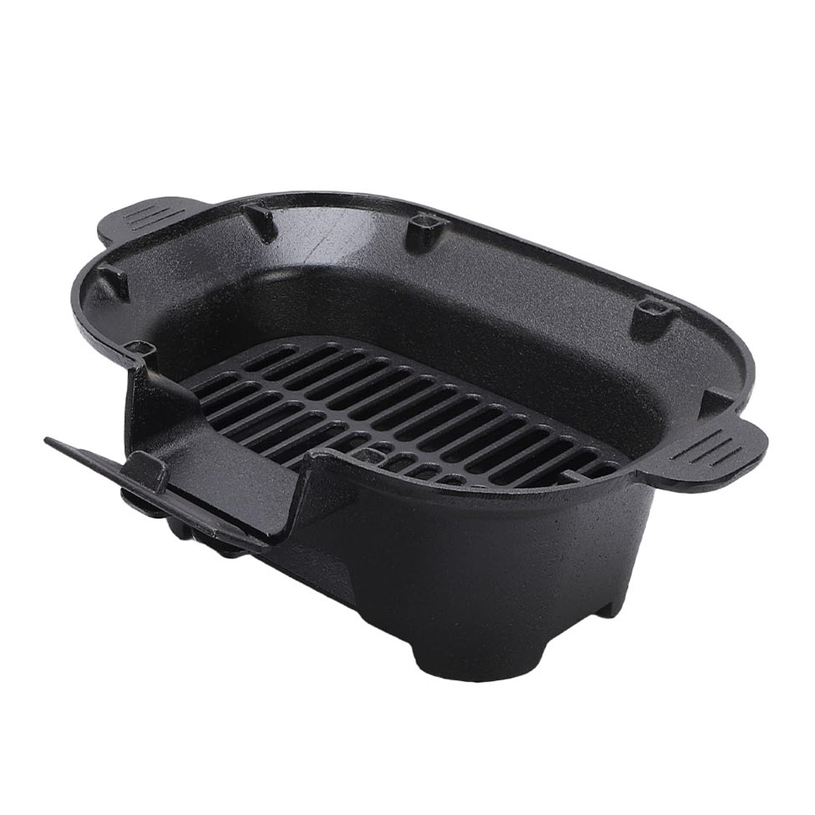Vikye Grill de Camping en Fonte Compacte, Barbecue Hibachi pour Cuisson en | Rétention de chaleur longue durée, Cuisson efficace avec un minimum de charbon de bois, Conception portable et légère,