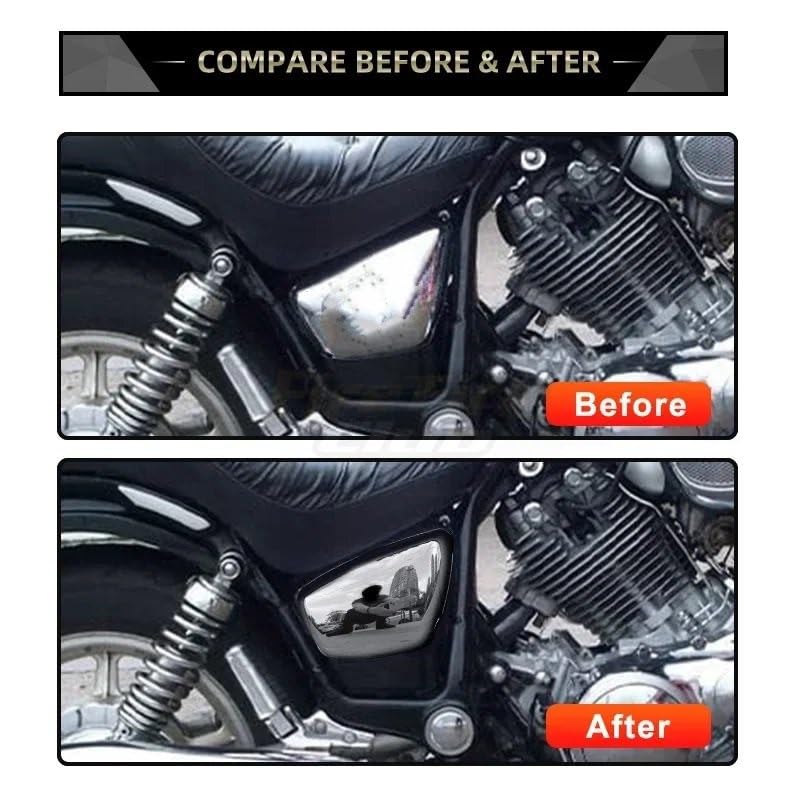 Fit Für Yamaha XV700 750 1000 1100 Virago 1984-Up Motorrad Batterie Seite Verkleidung Abdeckung ABS Schutz Schutz Abdeckungen(D)