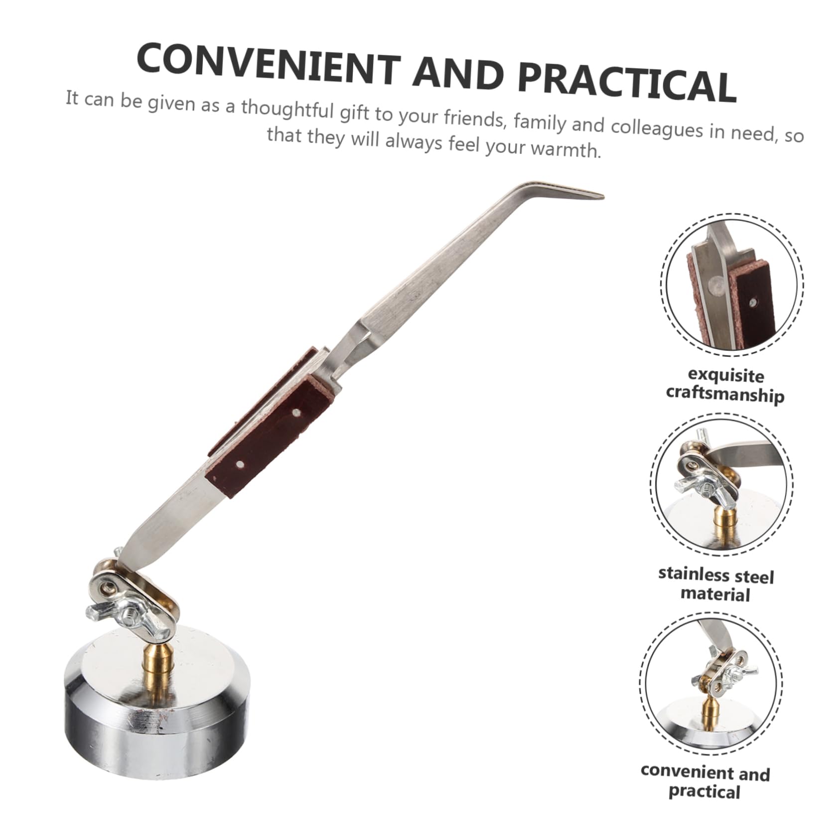 Pinzas De Joyería Antideslizantes Con Soporte Rotativo De Pinzas De Precisión De Inoxidable Para Manualidades y Fabricación De Joyería