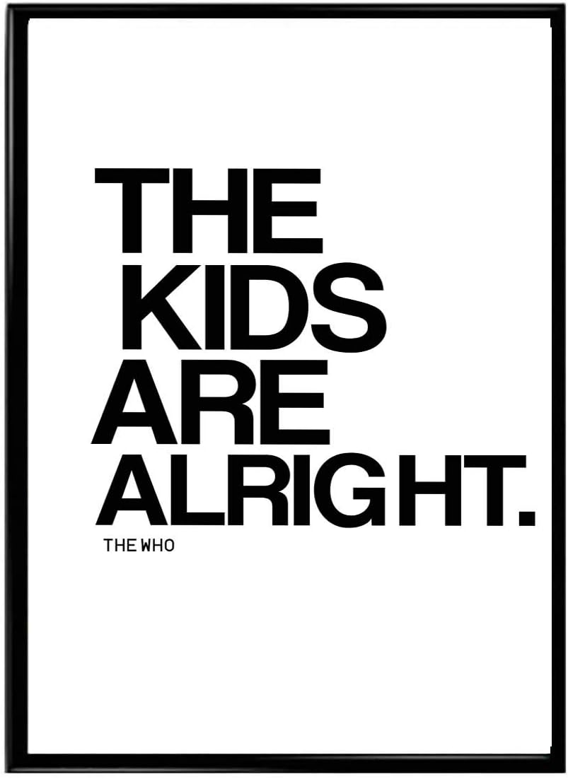The Kids are Alright Poster, Cool Kids Room Poster, Song