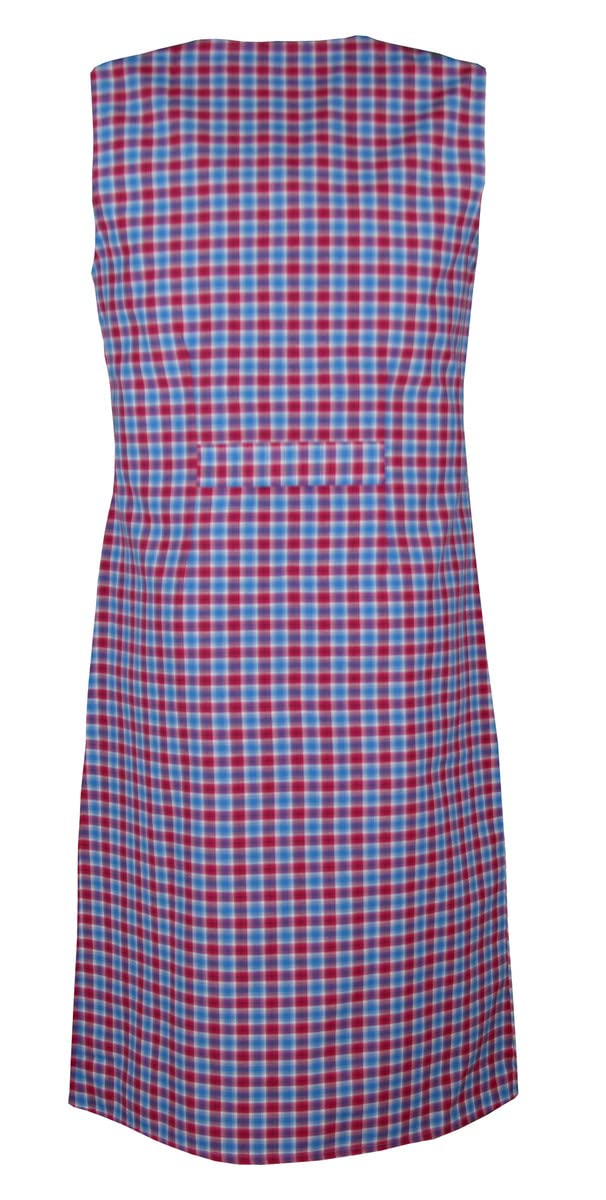 Blouse boutonnée pour femme - En tissu mélangé - À carreaux - Sans manches - Tablier de cuisine, Design 8, 60