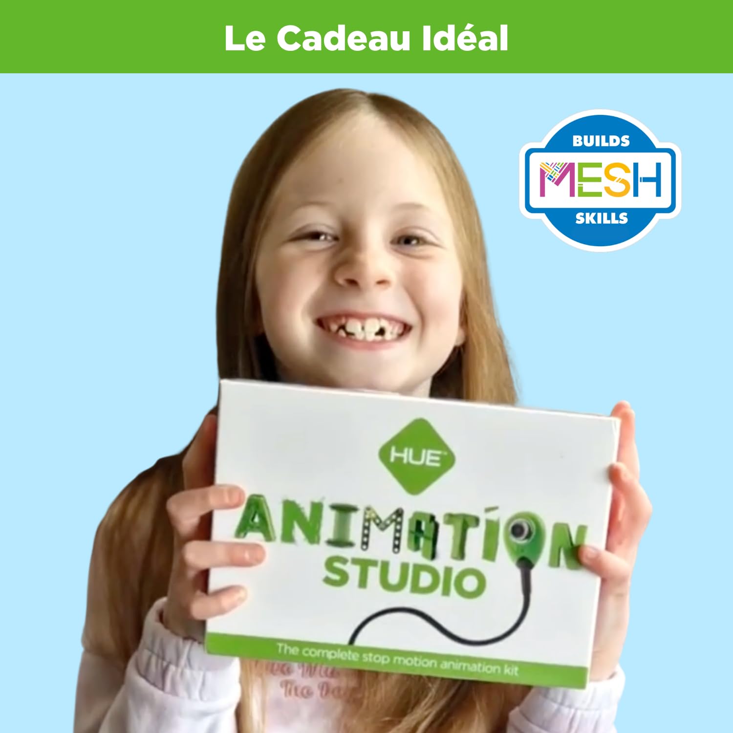 HUE Animation Studio (Noir) : Kit Stop Motion Complet pour Windows/macOS | Pour enfants à partir de 7 ans, Caméra Full HD 1080p, microphone intégré, logiciel, livre, ressources téléchargeables