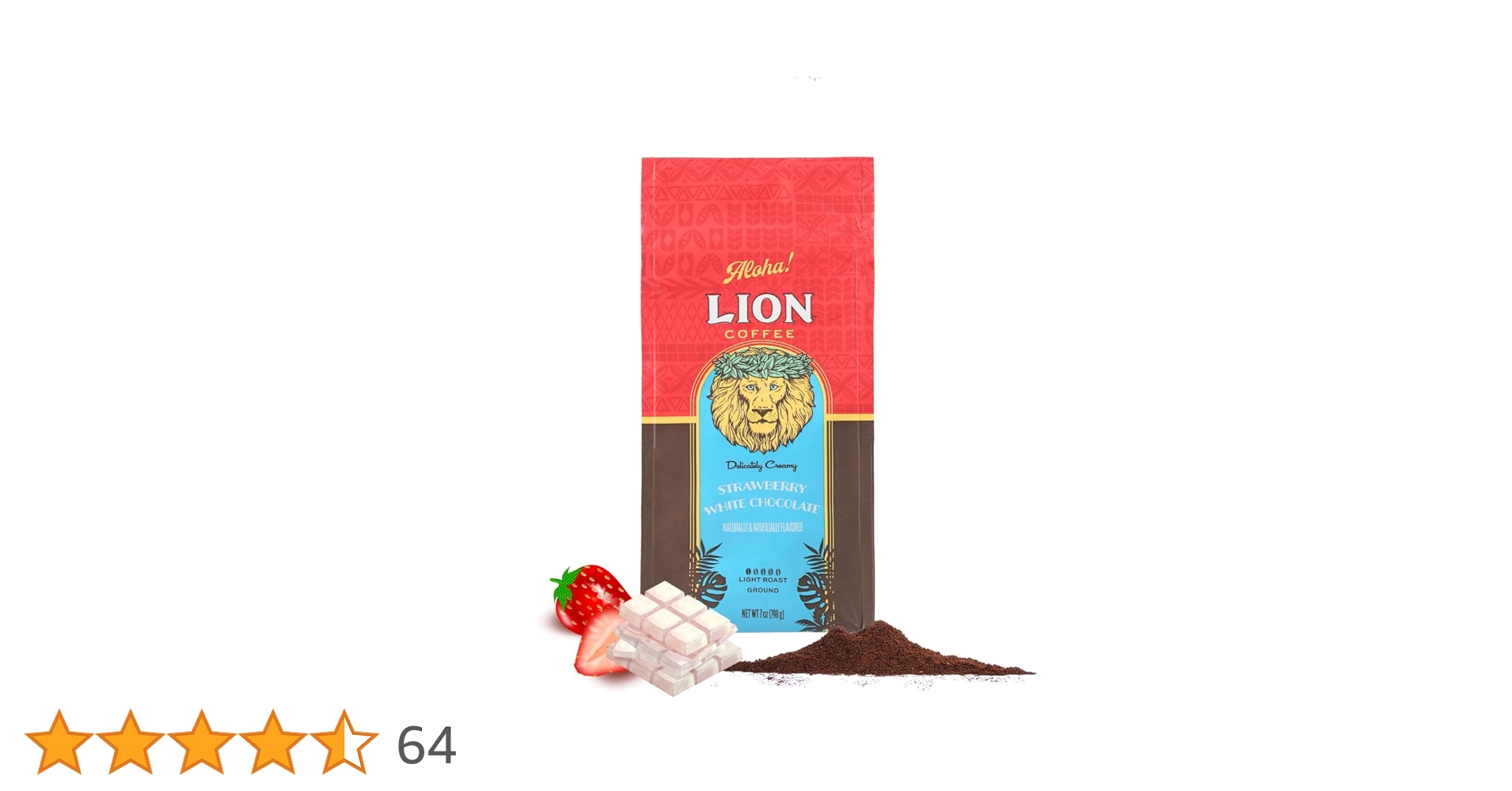 Amazon | ライオンコーヒー ストロベリーホワイトチョコレート 7oz