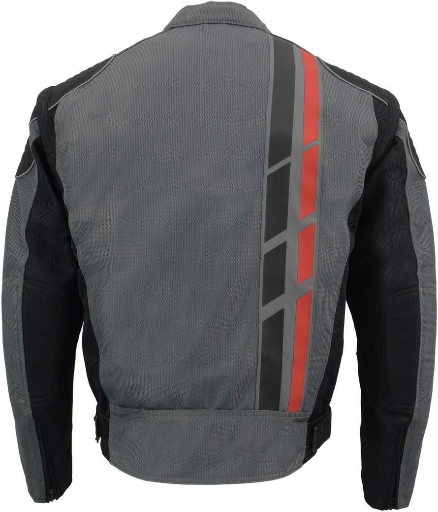 Milwaukee Leather MPM1793 Black Armored Mesh Motorcycle Jacket for Men - All Season Biker Jacket - Image 2