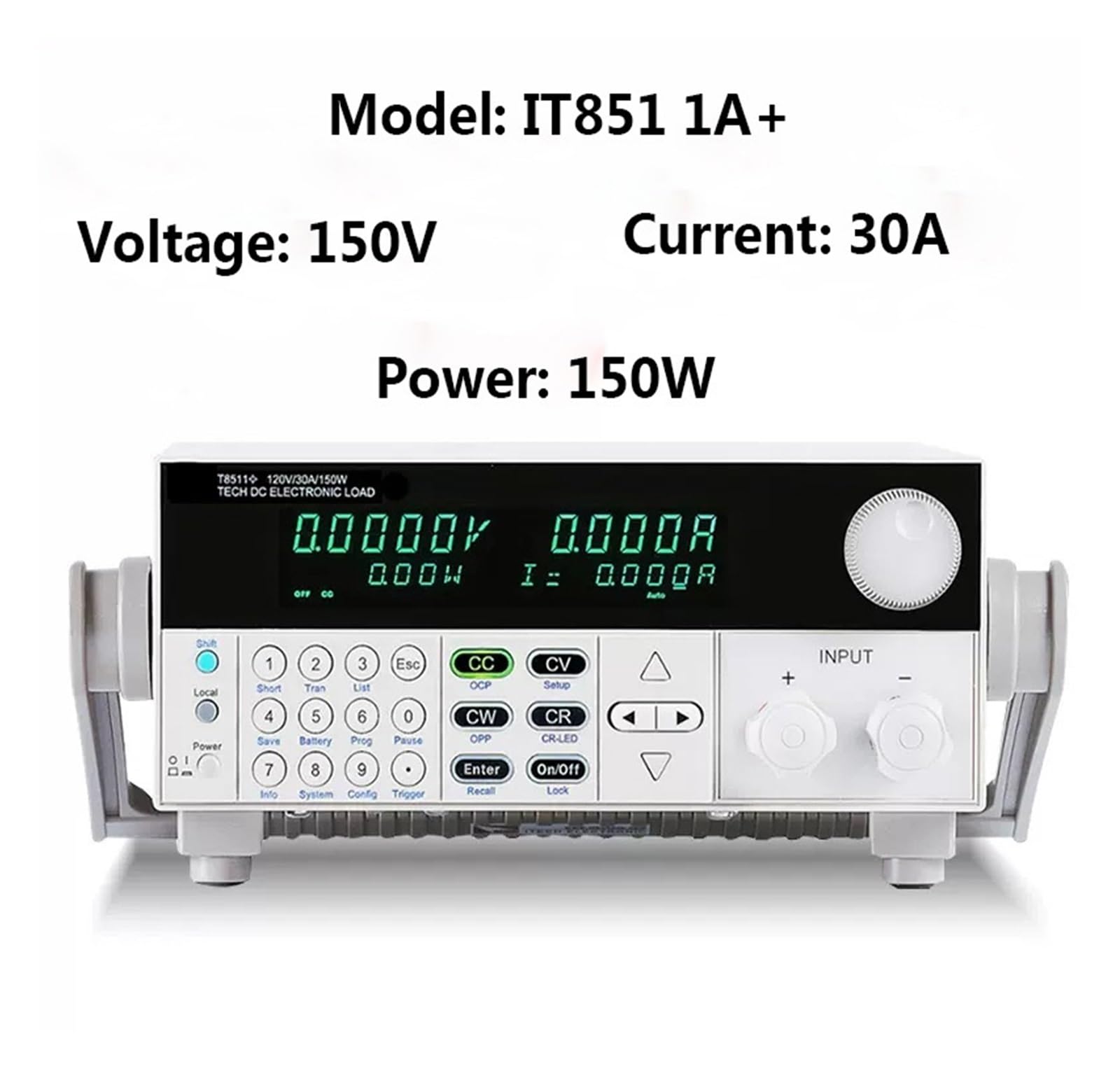 Probador de Batería, Probador de carga electrónico de CC programable de alta precisión Probador de carga de resistencia interna de capacidad de batería(IT8511A)