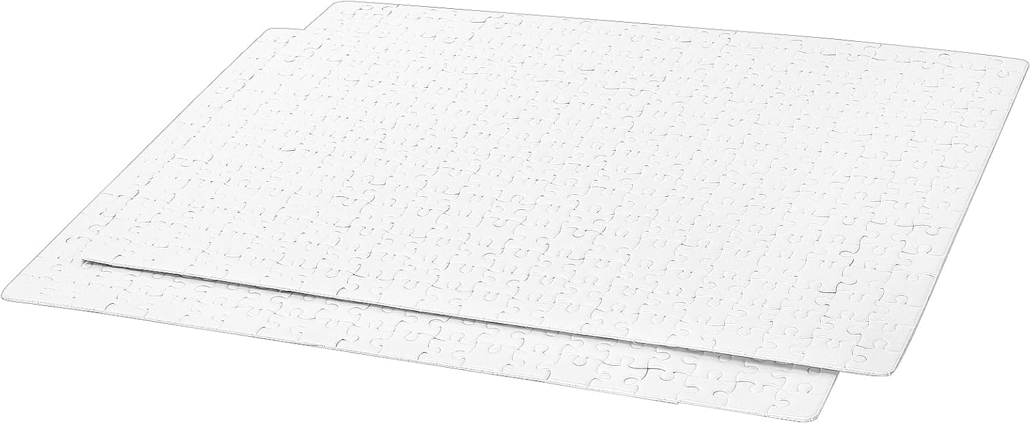 MOUYAT 15 Sheets 4500 Pieces Sublimation Blank Puzzle Jigsaw Puzzles, White DIY Heat Press Blank Puzzle for Sublimation, Weeding Invite, Decorating, Crafts Projects - Image 9
