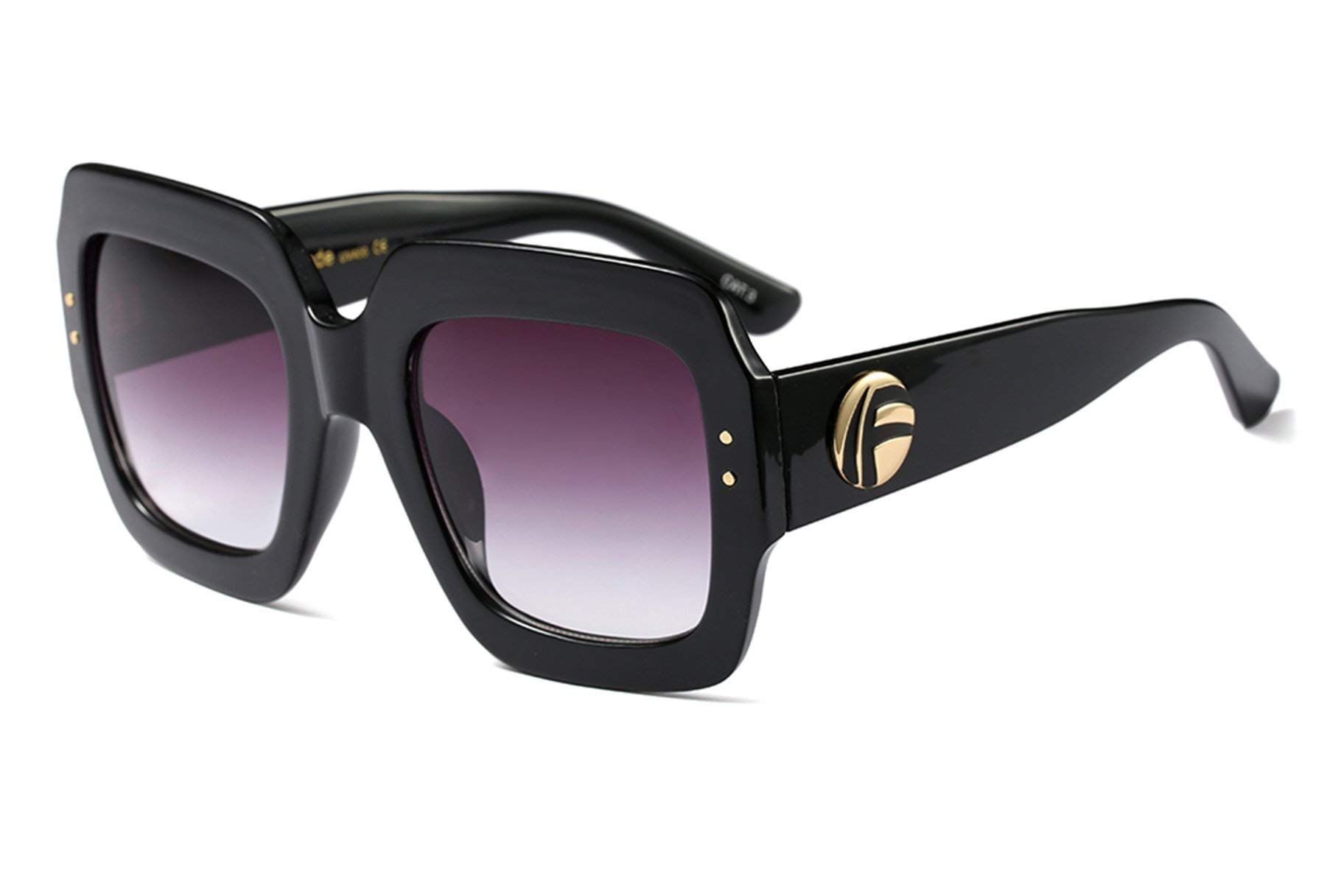 Retro Trendy Square Sunglasses for Women Oversized Stylish Inspired Shades Vintage Desinger Sunglasses B2276