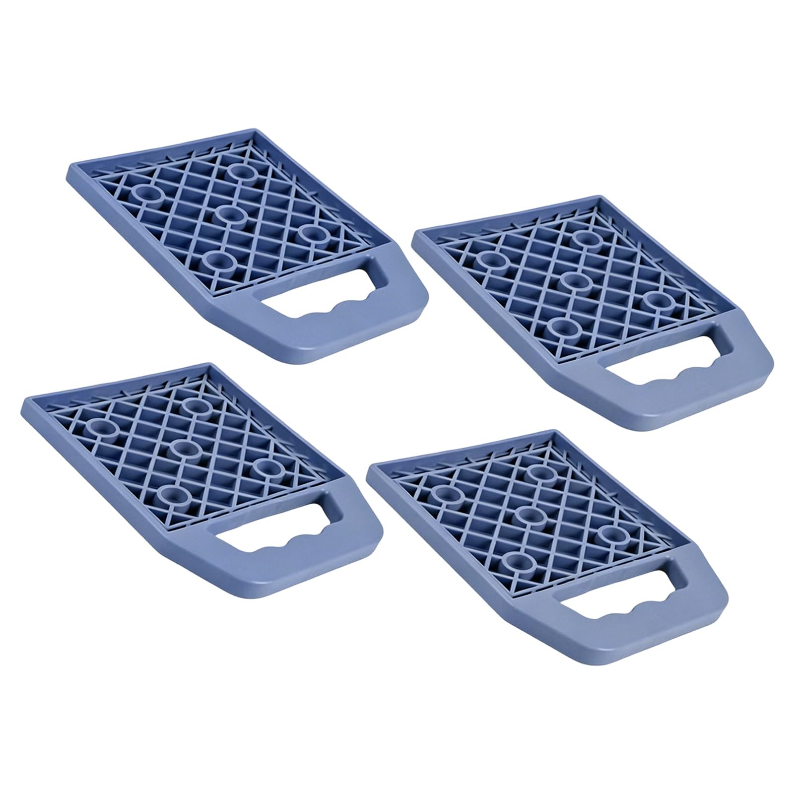 Almohadillas estabilizadoras para vehículos recreativos Paquete de 4 bloques de soporte de polímero moldeado con textura de celosía elevada y asas Bloques de soporte de base estabilizadora para de de