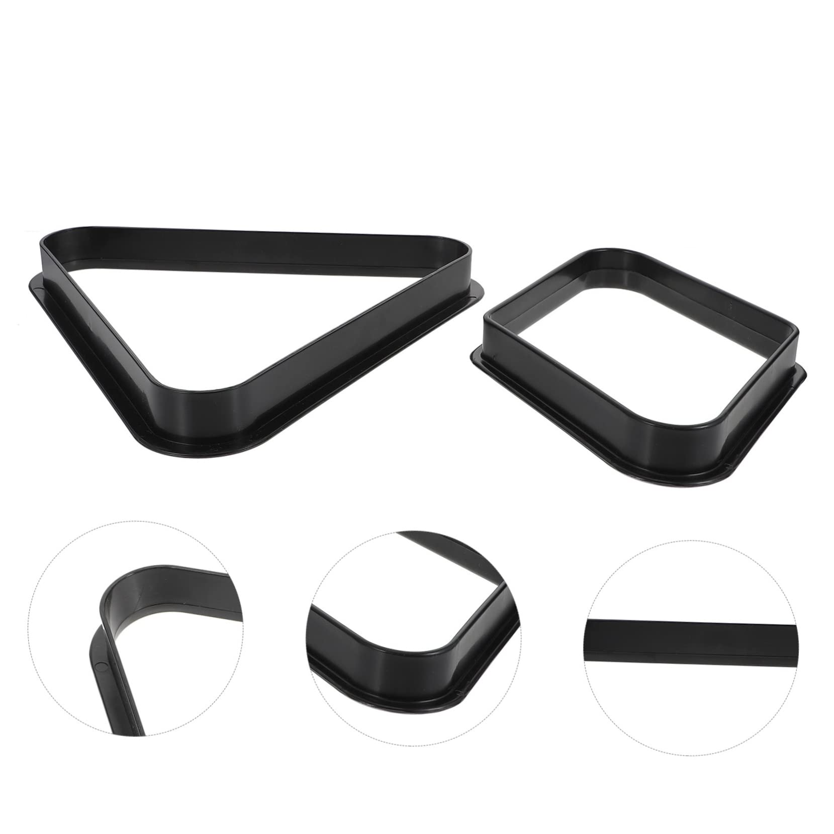 ibasenice 2sets Billiard Tripod Holder Stand Rack of Pool Balls Pool Table Billiards Triangle Rack Triangles Racks Billiard Triangle Triangular Soft Billiard Accessory Black Plastic 2pcs*2