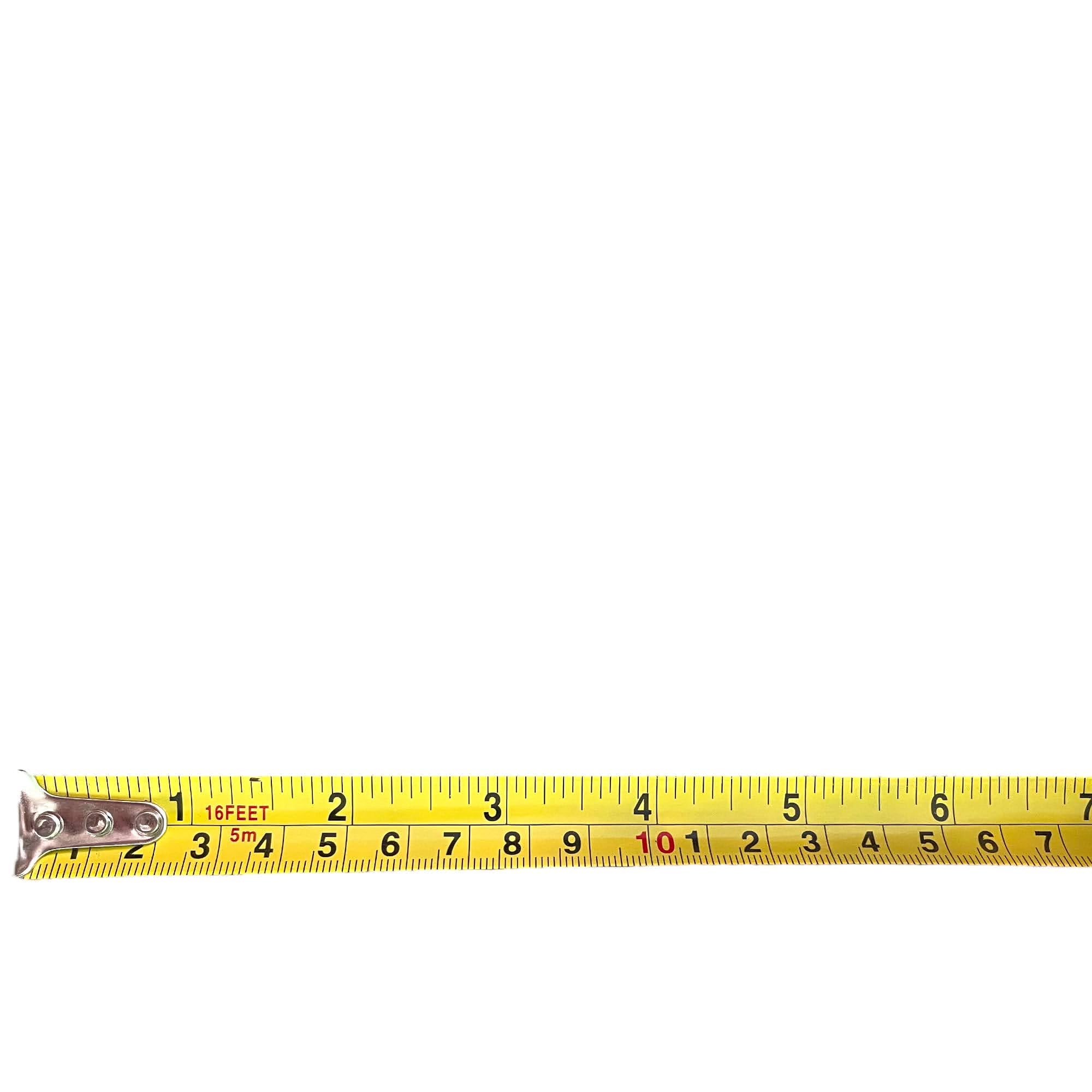 Tape Measures 5 Meter 19mm Compact Black Yellow Case Ergonomic Grip Non