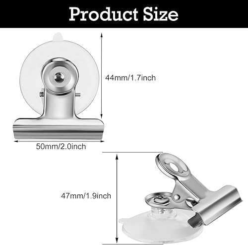 Miniatura 2 de Soporte redondo de plástico con clip de ventosa para colgar accesorios de oficina en casa (8)
