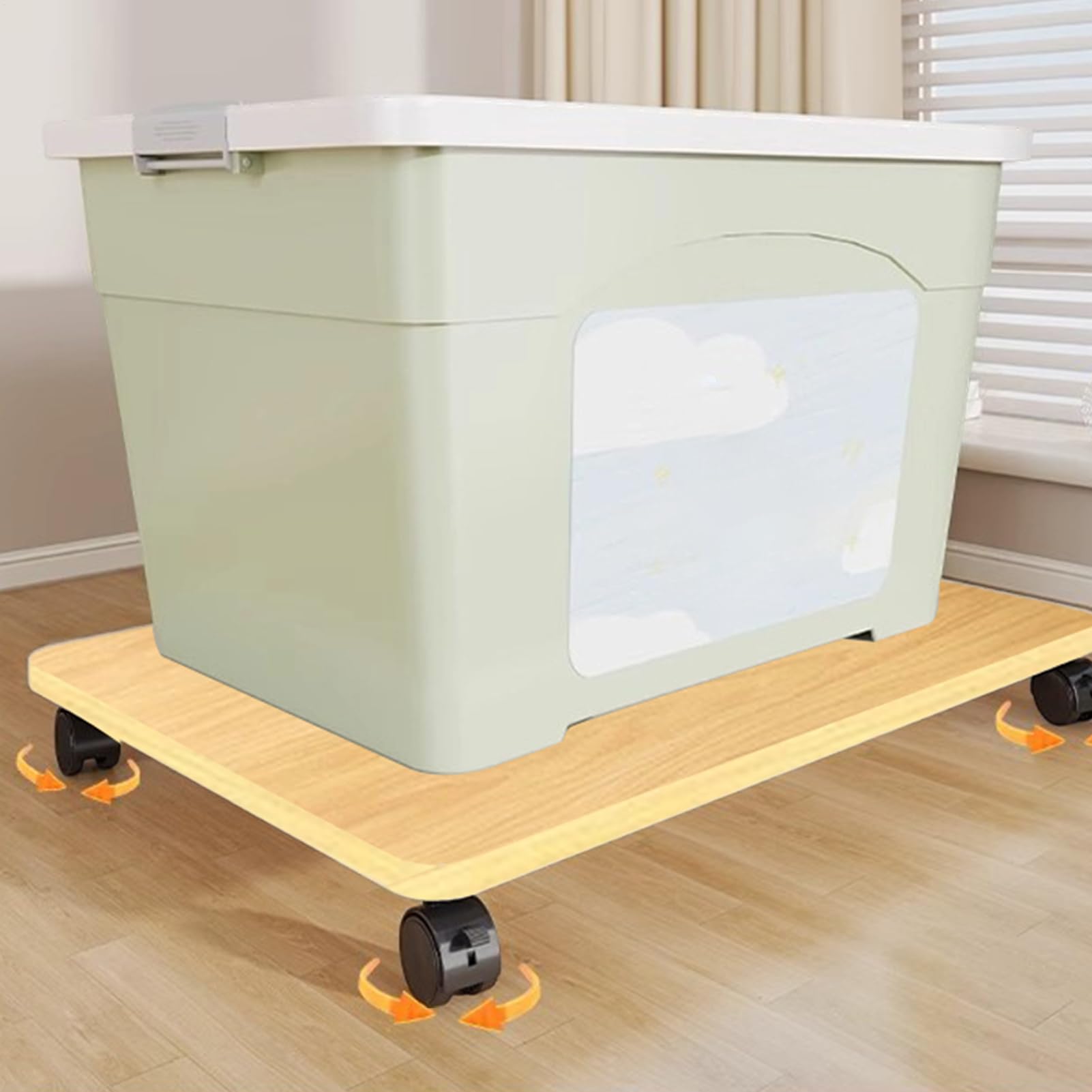 Generico Tragbarer Druckerwagen - Robuster Organizer Mit Metallrahmen, Vielseitiger Ständer Für Haushaltsgeräte, Mobile Büroplattform, Stabiles Rollendesign Mit S