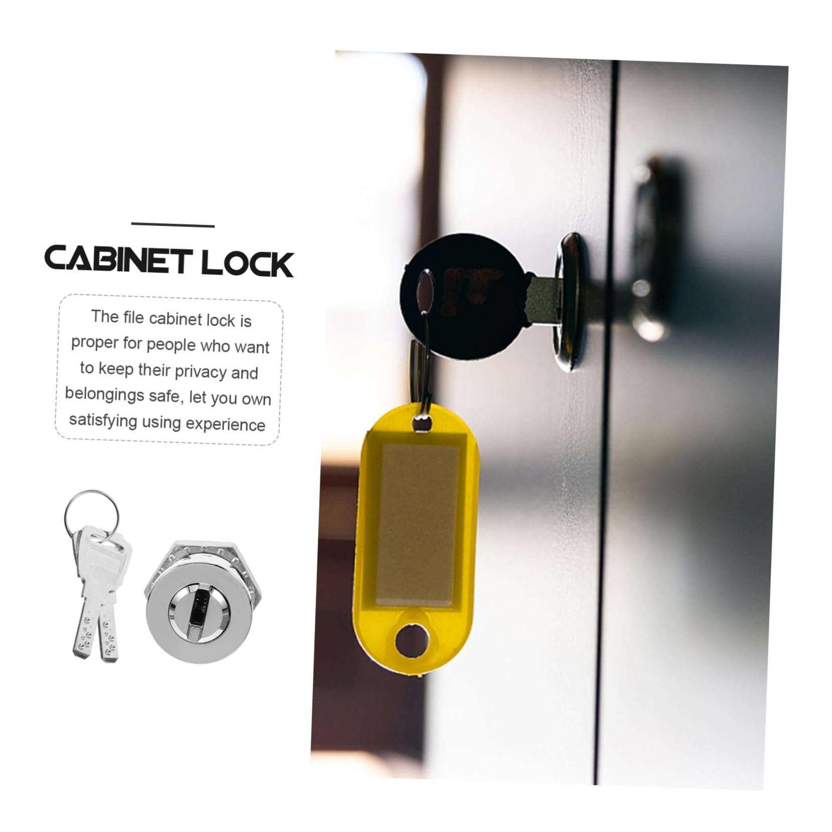 NUOBESTY 4 Pezzi Cerradura Sicurezza per Armadi Acciaio Inossidabile con Chiavi Serratura per Scaffali e Contenitori Protezione Aggiuntiva per Documenti e Oggetti