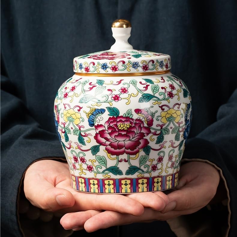 Zestaw do herbaty Niebiesko-białe puszki herbaty w pełnym kolorze, ceramiczne odporne na wilgoć zamknięte puszki, herbata domowa w stylu chińskim, czarna herbata, biała herbata, luźna herbata, puszki
