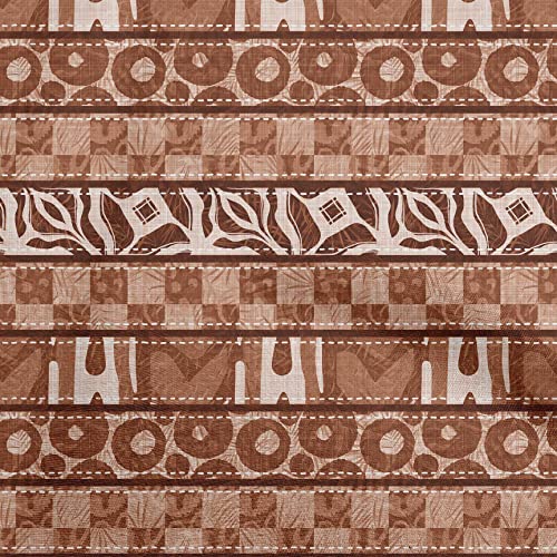 oneOone Georgette Viscose Brown Fabric Aaian Batik DIY Clothing Quilting Fabric Print Fabric By Yard 42 Inch Wide