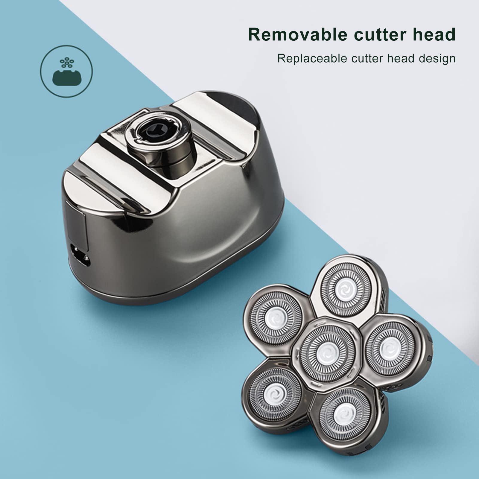 Dioche Rasoir électrique, 6 en 1, Rasoir électrique, Coupe-cheveux Rechargeable à Meulage Automatique, pour Hommes
